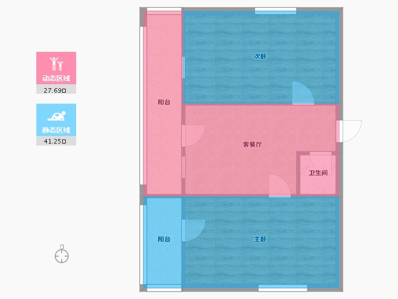 天津-天津市-林苑西里社区-60.00-户型库-动静分区