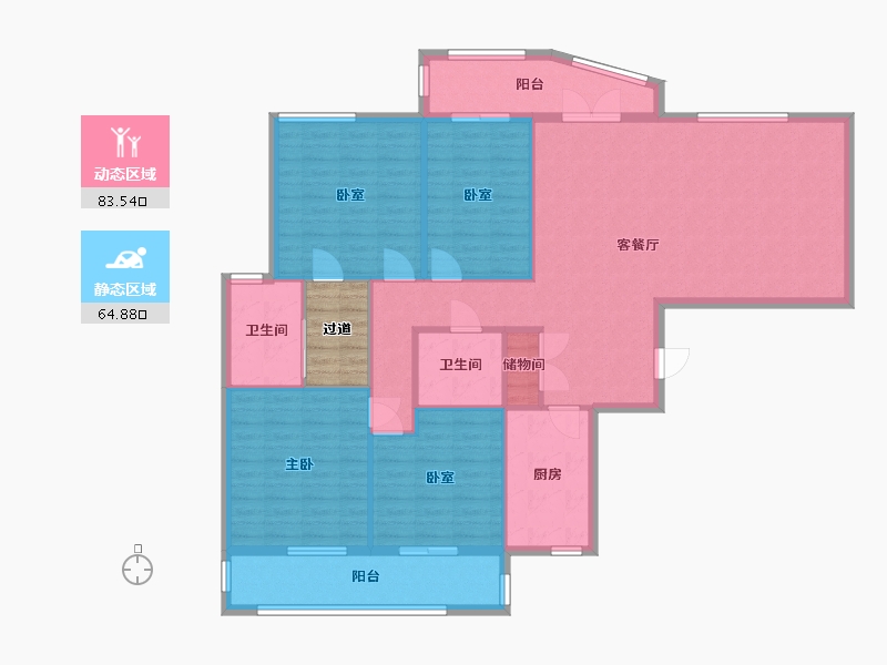 上海-上海市-百汇园-207.00-户型库-动静分区