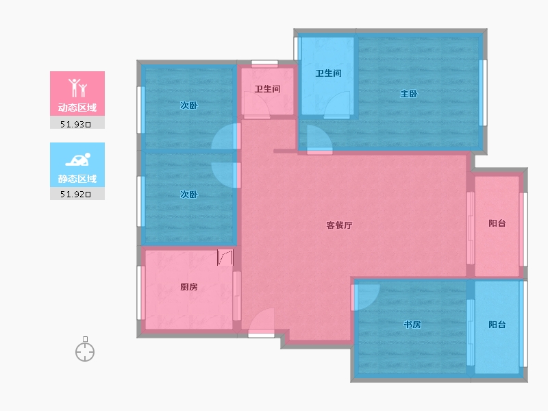 江苏省-苏州市-绿地象屿德馨嘉苑-145.73-户型库-动静分区