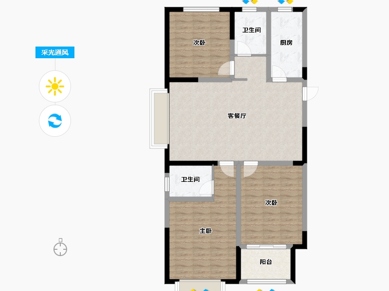 山东省-德州市-文昌府-100.00-户型库-采光通风