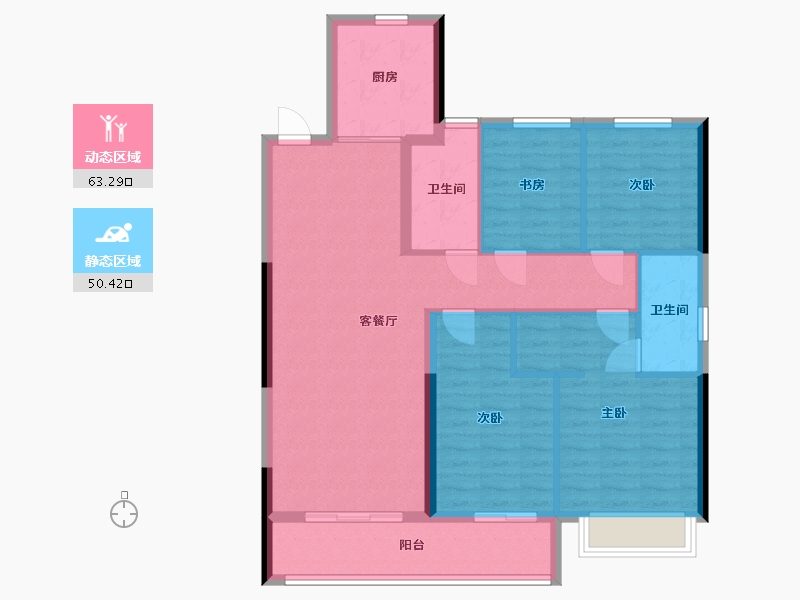 广西壮族自治区-柳州市-新三江花园小区-126.00-户型库-动静分区