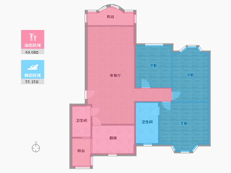 四川省-成都市-齐力花园-121.42-户型库-动静分区