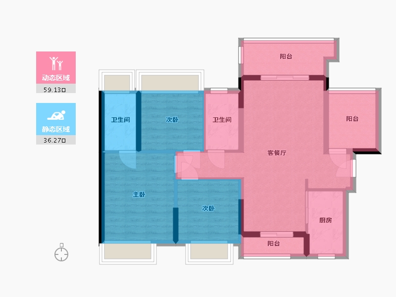 广东省-惠州市-承翰珀尔世家-99.00-户型库-动静分区