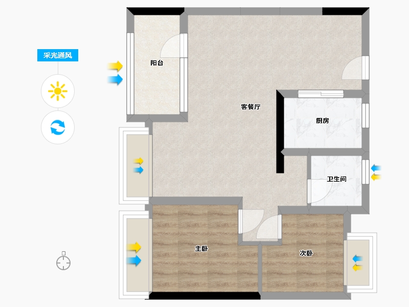 辽宁省-沈阳市-不知道-63.21-户型库-采光通风