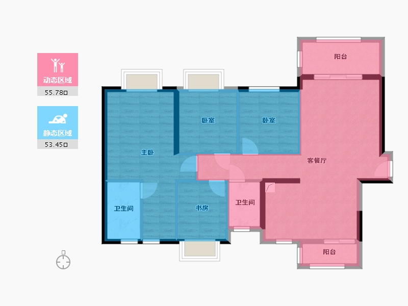 广西壮族自治区-钦州市-光大悦湖云邸-102.00-户型库-动静分区