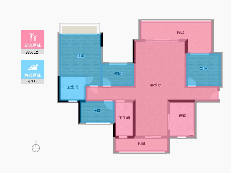 湖南省-湘西土家族苗族自治州-湘泉世纪-137.00-户型库-动静分区