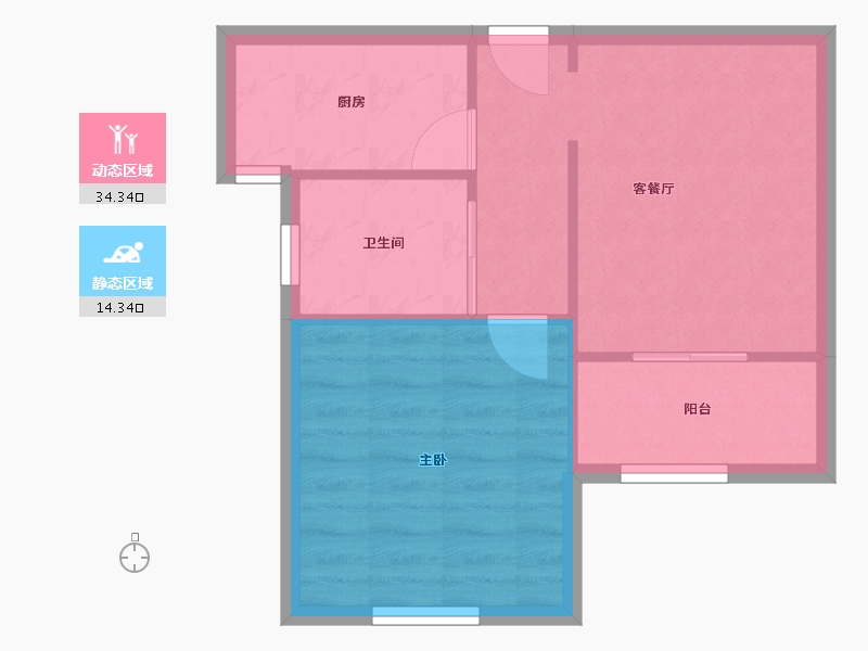 上海-上海市-东茗苑-46.00-户型库-动静分区