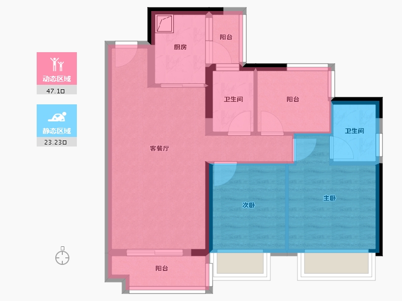 广东省-江门市-合景领峰-68.00-户型库-动静分区