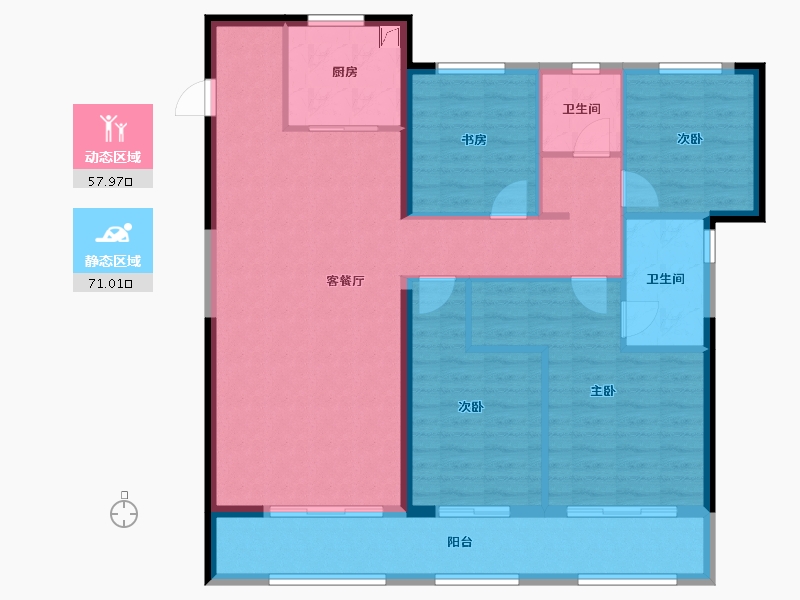 福建省-泉州市-龙湖晋悦.春江天镜-117.45-户型库-动静分区