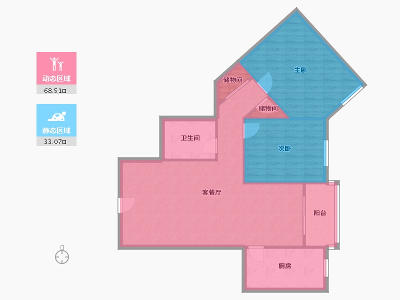 天津-天津市-欣苑公寓-95.00-户型库-动静分区