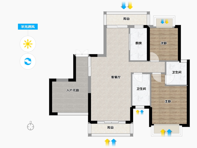 贵州省-黔东南苗族侗族自治州-翰林华府-100.00-户型库-采光通风