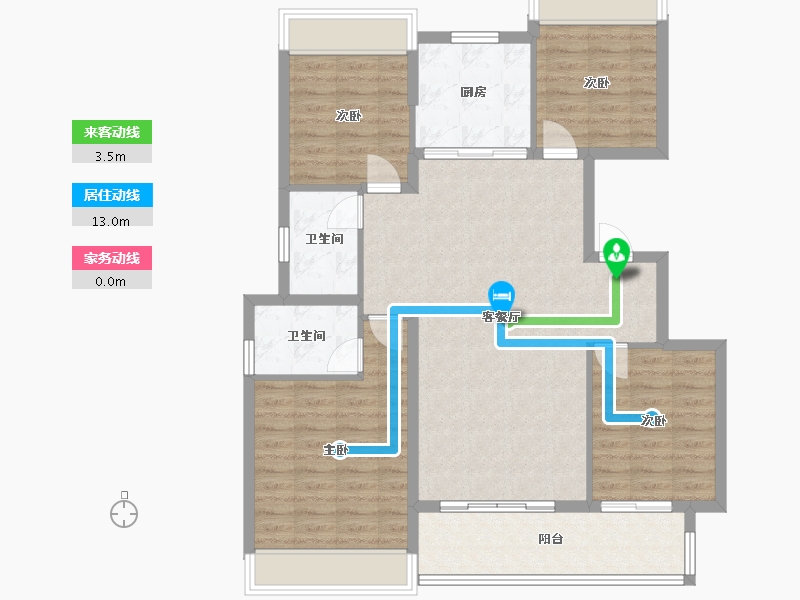 安徽省-合肥市-中海观园-117.00-户型库-动静线