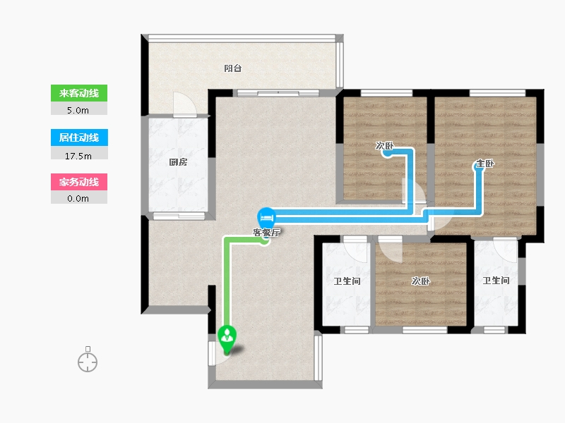 四川省-成都市-瀚城绿洲-83.20-户型库-动静线