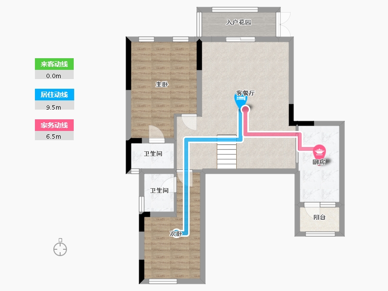 重庆-重庆市-龙湖两江新宸云玺-78.00-户型库-动静线