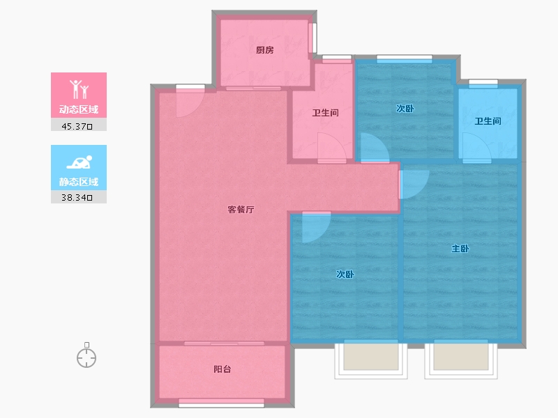 湖北省-武汉市-丰山府-81.89-户型库-动静分区