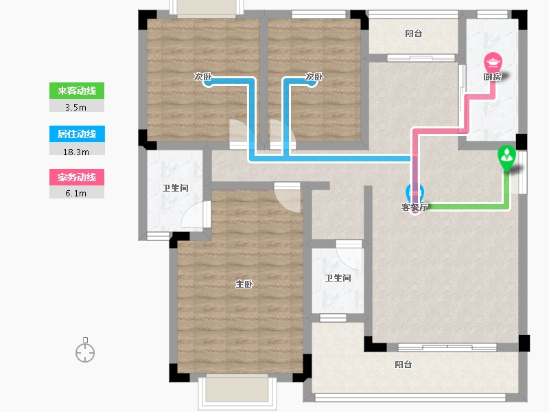 河南省-郑州市-建设集团生活区-115.00-户型库-动静线