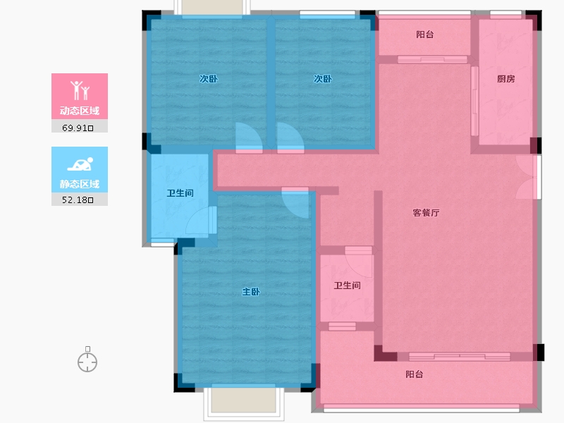 河南省-郑州市-建设集团生活区-115.00-户型库-动静分区