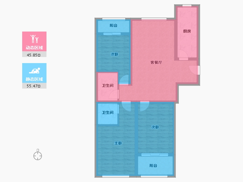 河北省-沧州市-冀泰丽景-128.00-户型库-动静分区