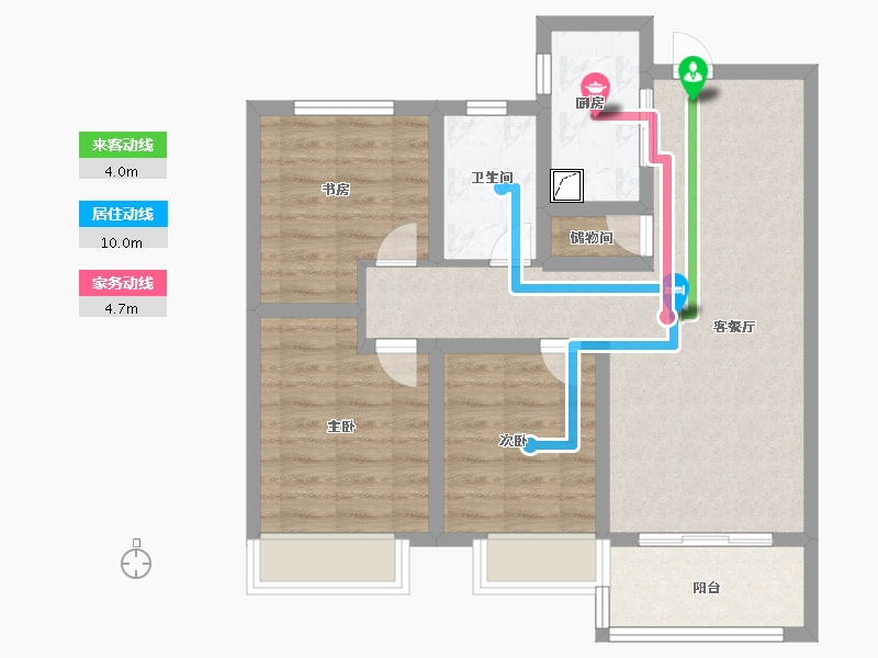 陕西省-咸阳市-国润城-73.00-户型库-动静线