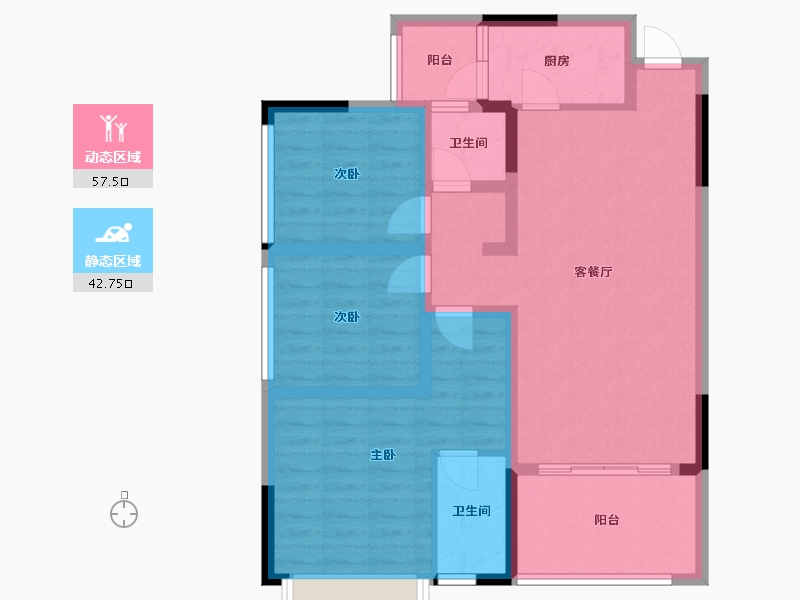 云南省-文山壮族苗族自治州-名门世家-93.92-户型库-动静分区