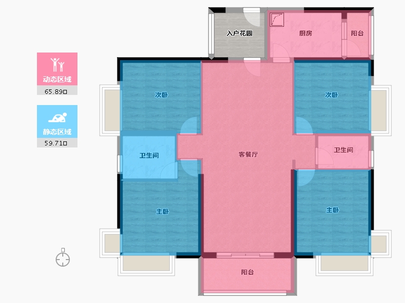 广东省-佛山市-海逸·桃花源记-128.00-户型库-动静分区