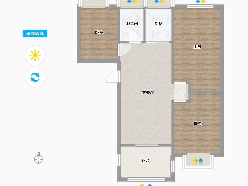 广东省-珠海市-海逸花园-二期-135.00-户型库-采光通风