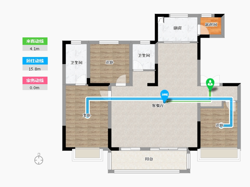 河南省-商丘市-上坤·红星天铂-124.38-户型库-动静线