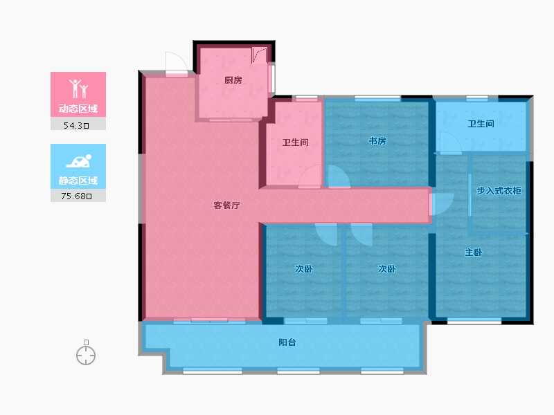 福建省-泉州市-龙湖晋悦.春江天镜-117.00-户型库-动静分区