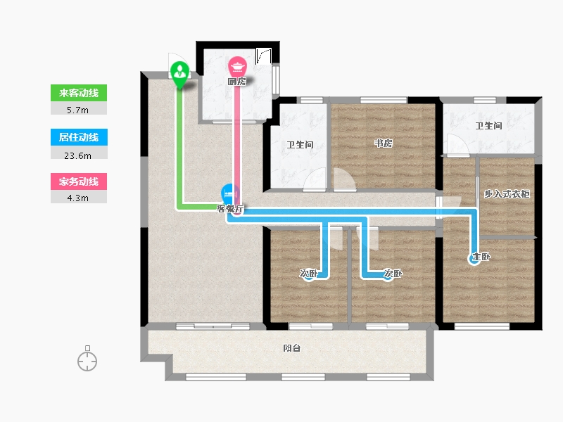 福建省-泉州市-龙湖晋悦.春江天镜-117.00-户型库-动静线