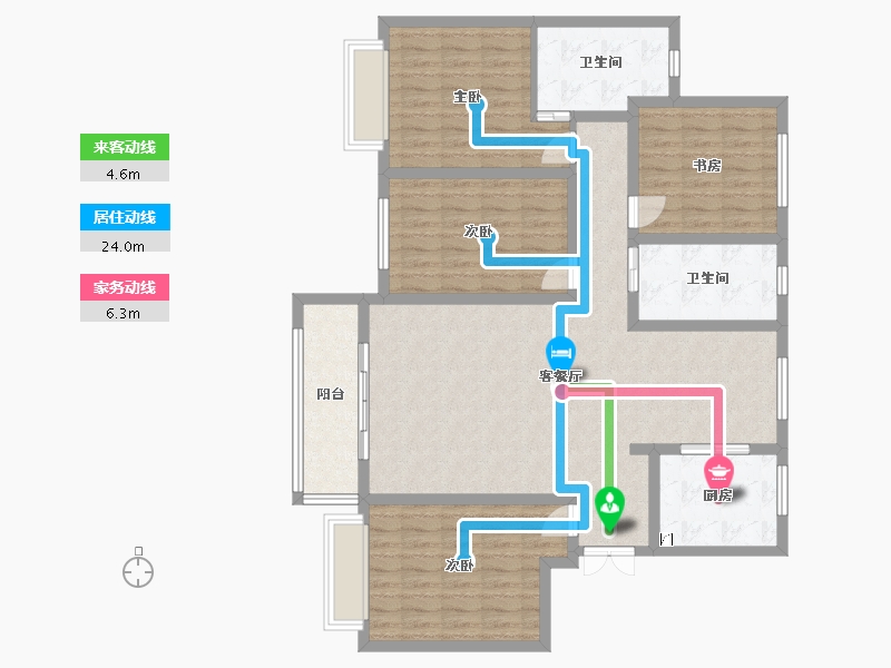 河北省-张家口市-都瑞家园-128.00-户型库-动静线