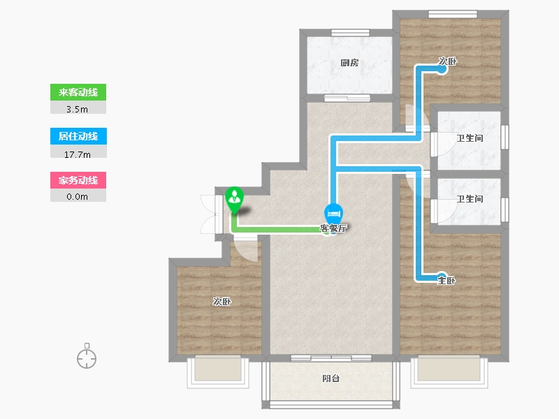 陕西省-咸阳市-乾州壹号-97.60-户型库-动静线