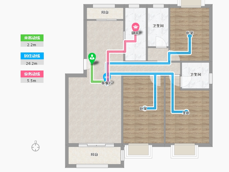 上海-上海市-欣连苑社区-120.00-户型库-动静线