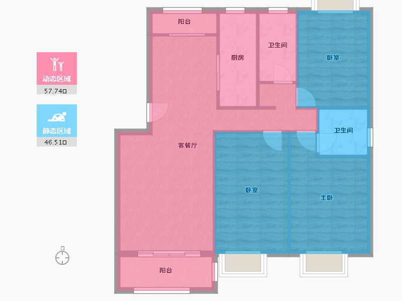 上海-上海市-欣连苑社区-120.00-户型库-动静分区