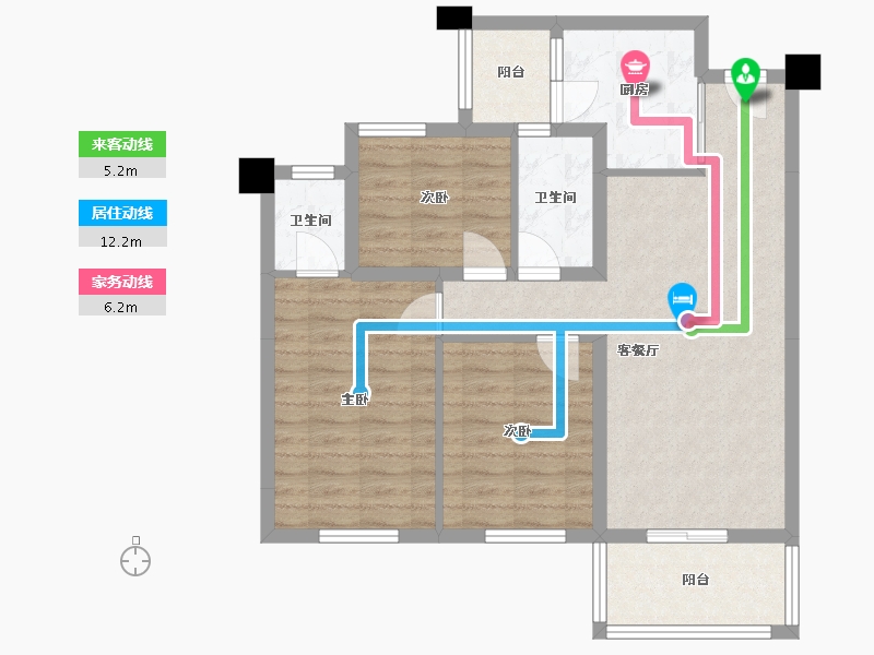 湖北省-十堰市-国瑞文旅城-86.00-户型库-动静线