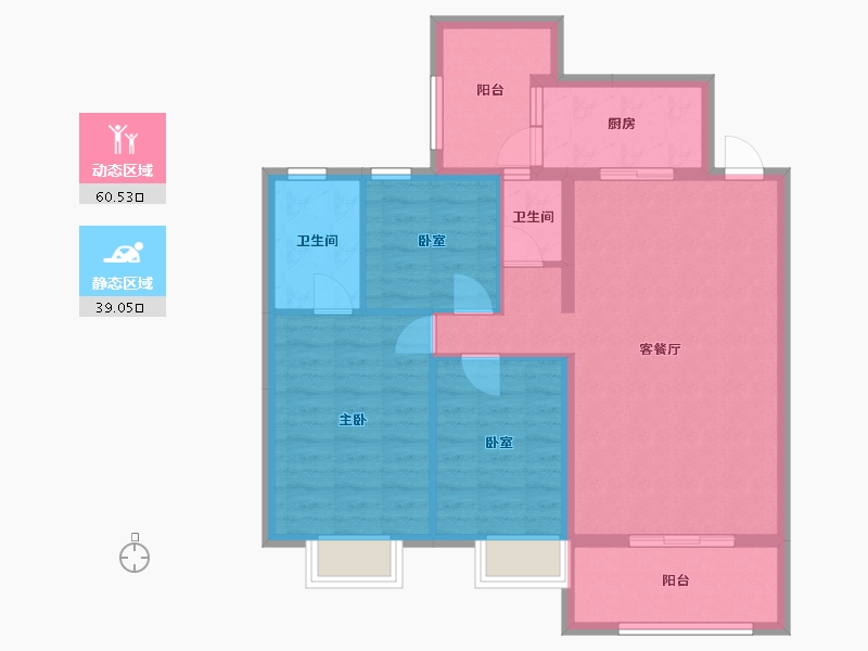 福建省-泉州市-万科金域滨江-103.00-户型库-动静分区