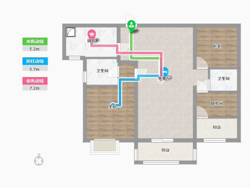 福建省-漳州市-英才尚层-112.00-户型库-动静线