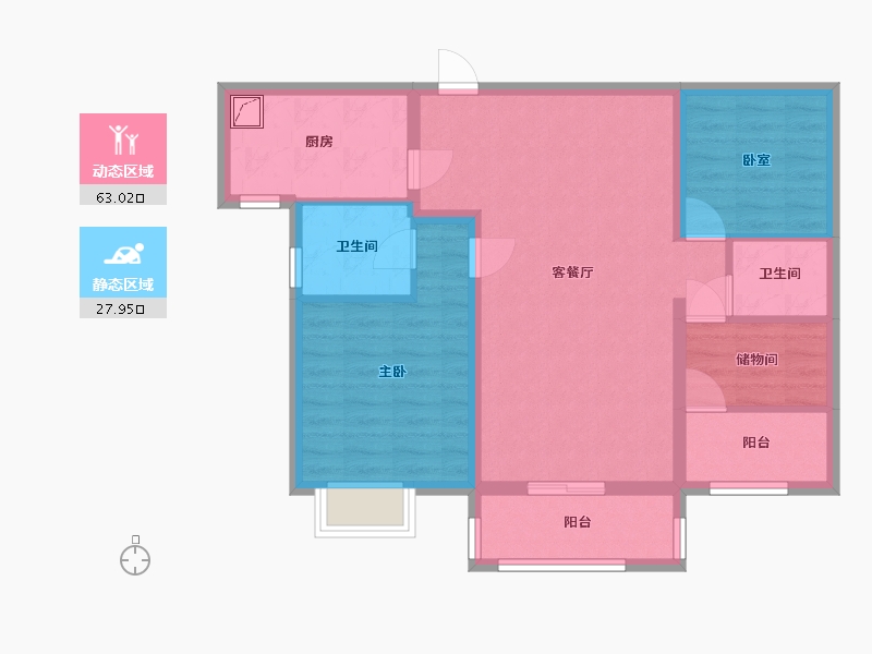 福建省-漳州市-英才尚层-112.00-户型库-动静分区