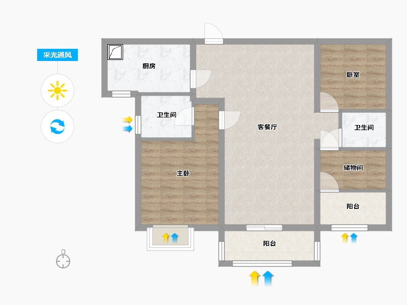 福建省-漳州市-英才尚层-112.00-户型库-采光通风