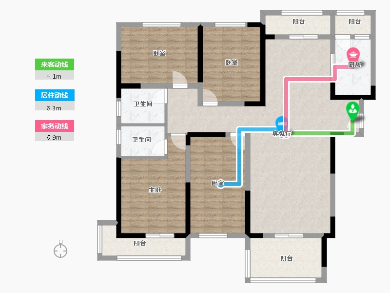 河南省-驻马店市-城邦.百合春天-134.00-户型库-动静线