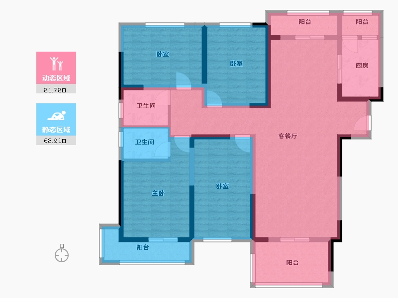 河南省-驻马店市-城邦.百合春天-134.00-户型库-动静分区