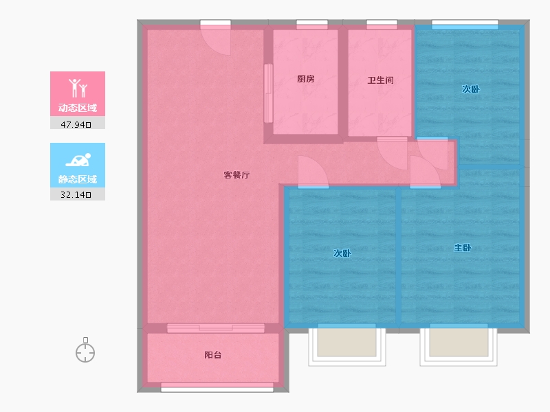 山东省-济南市-金科城-87.00-户型库-动静分区