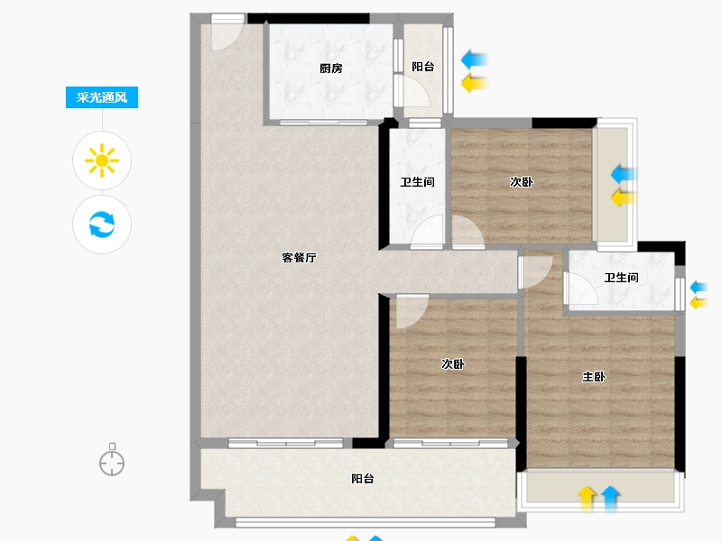 广东省-韶关市-美景园-100.00-户型库-采光通风