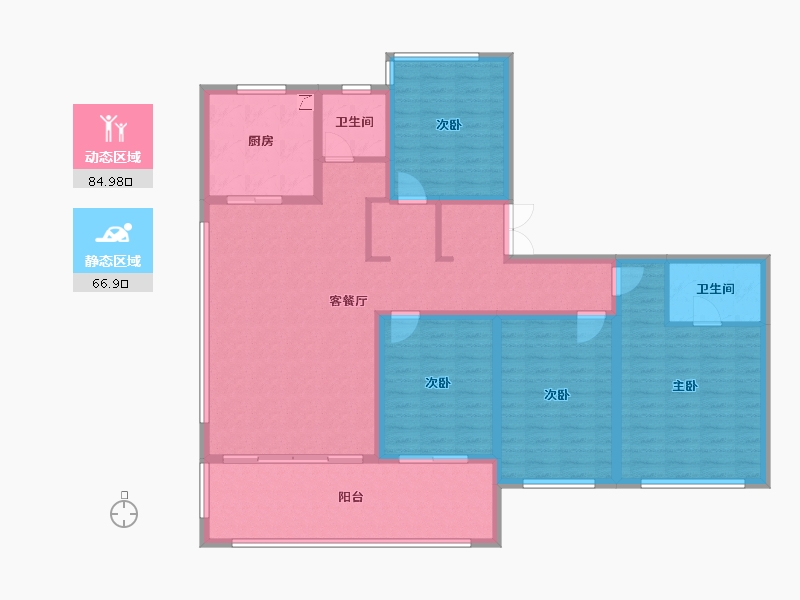 安徽省-六安市-万瑞天赋未来-136.56-户型库-动静分区