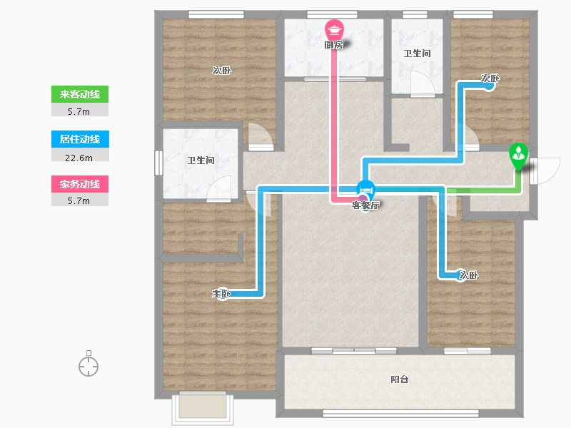 山东省-菏泽市-花都绿地-130.00-户型库-动静线