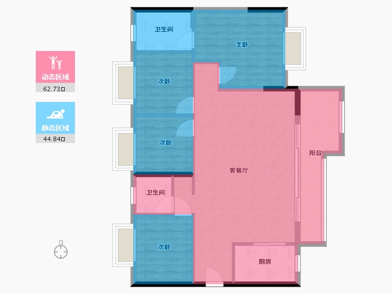 贵州省-贵阳市-中南林樾-97.83-户型库-动静分区