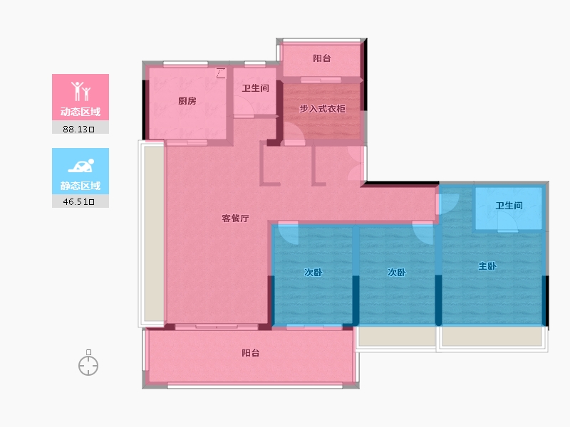 安徽省-六安市-万瑞天赋未来-120.00-户型库-动静分区