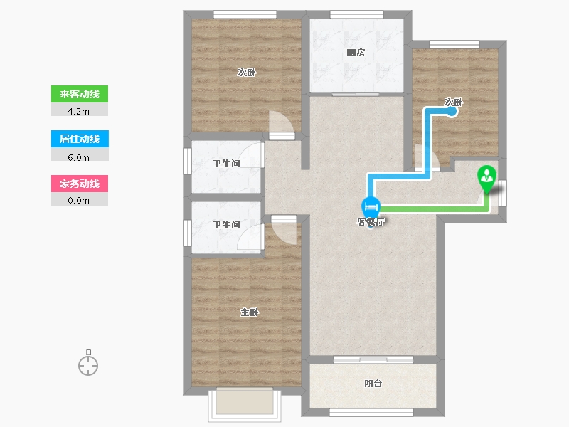 山东省-济南市-龙御公馆-91.00-户型库-动静线