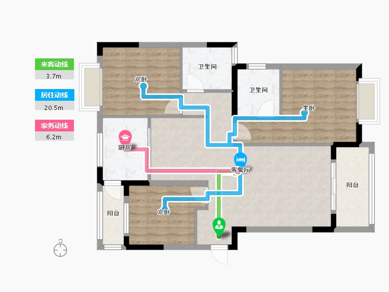 湖北省-随州市-随州曾投璟园-103.00-户型库-动静线