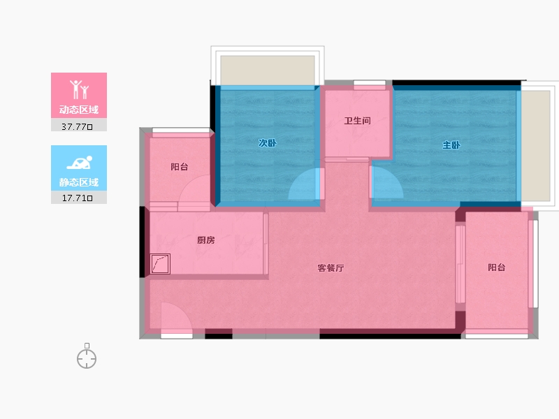 四川省-攀枝花市-恒邦双林·悦山府-50.00-户型库-动静分区