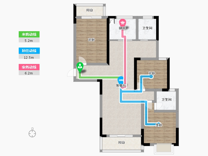 湖南省-郴州市-青鲁湖尚城-95.00-户型库-动静线